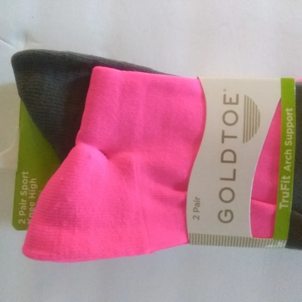 NWT 2 Pair GOLDTOE  TruFit Arch Support Knee High
